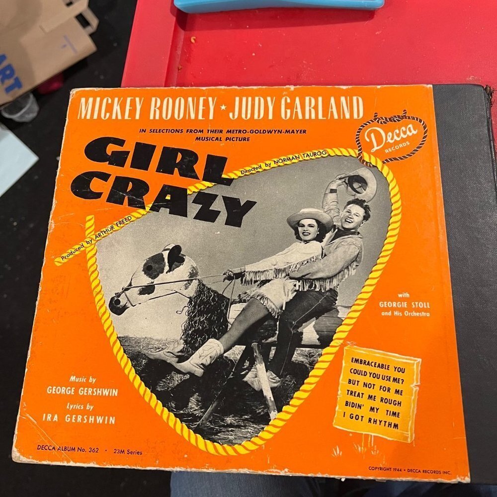 Girl Crazy 1944 Judy Garland Mickey Rooney Vinyl Album